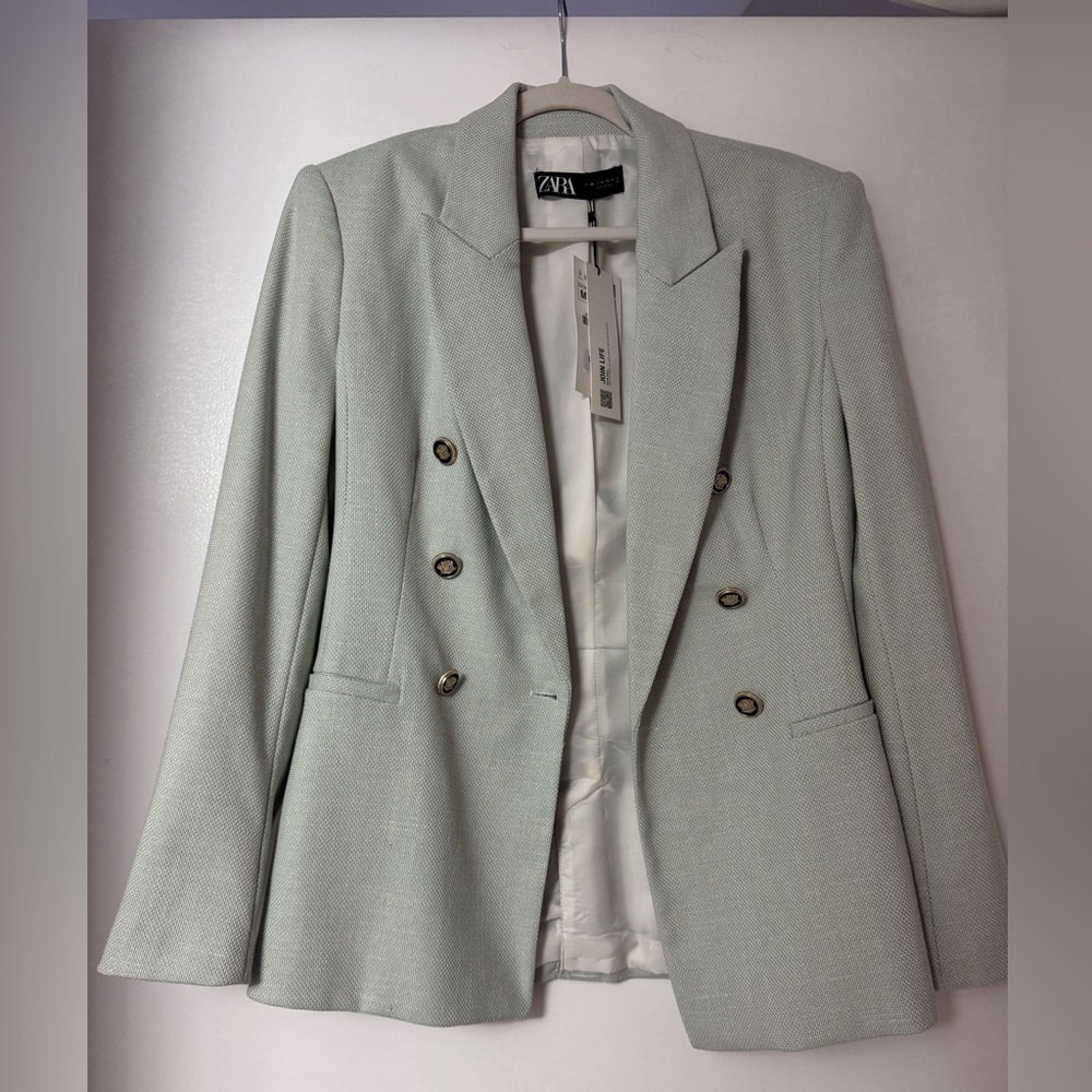 NWT Light Green Zara Blazer